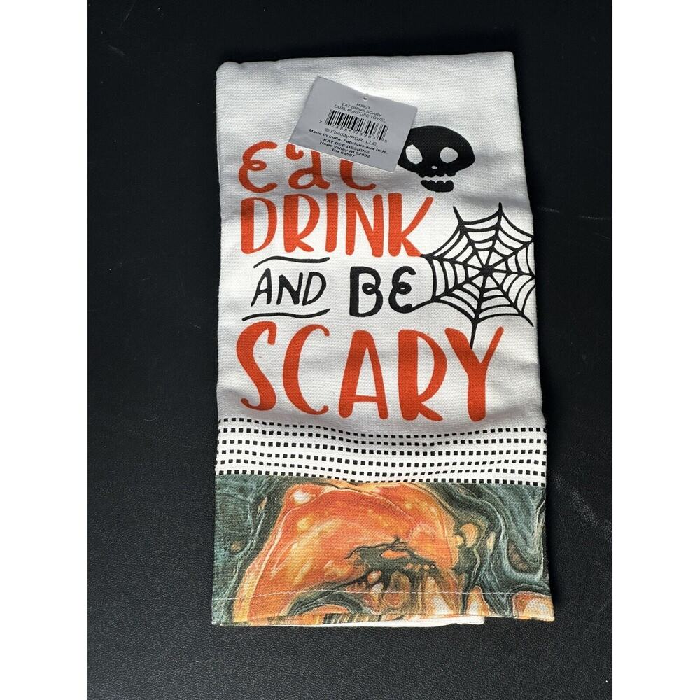 Kay Dee Designs H3903 Haunted Home Eat Drink and Be Scary Dual Purpose Towel